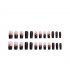 NA081 - Black Plant Flower Manicure Nails
